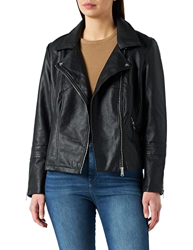 ONLY Carmakoma NOS Damen CAREMMY Faux Leather Biker NOOS Jacke, Schwarz (Black Black), (Herstellergröße: 52) von ONLY