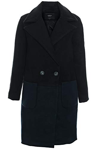 ONLY Christa Mantel Wollmantel Winterjacke Oversize Damen, Farbe:Marine (Navy), Damengrößen:M von ONLY