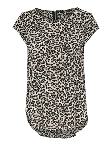 ONLY Damen Onlmoster Stripe O-Neck Top JRS Noos S/S Tops, Mehrfarbig Pumice Stone AOP Leo AOP,44 von ONLY