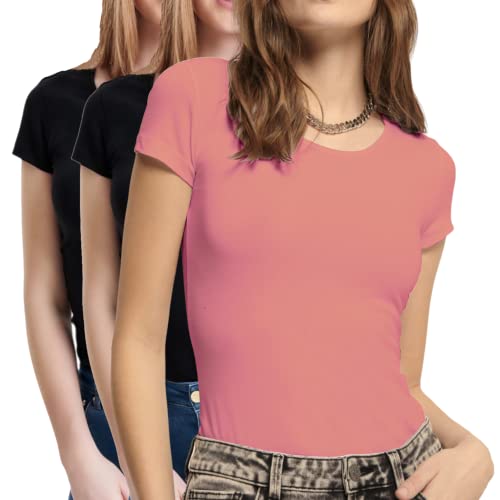 ONLY Damen 3er Pack Basic T-Shirt Kurzarm Oberteile Onllive Love O-Neck Shirts (Love T-Shirt Mix 10 - XL) von ONLY