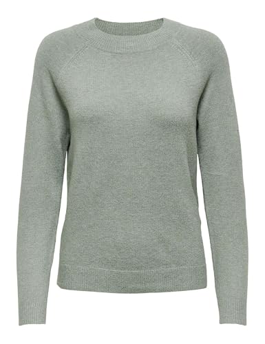 ONLY Damen Basic Strickpullover | Einfarbiger Knitted Stretch Sweater | Langarm Rundhals Shirt ONLRICA, Farben:Mint, Größe:40 ONLY Damen Basic Strickpullover | Einfarbiger Knitted Stretch Sweater | Langarm Rundhals Shirt ONLRICA, Farben:Mint, Größe:40 von ONLY