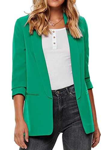 ONLY Damen Blazer ONLElly 3/4 Life Sakko mit Dreiviertel-Ärmeln 15197451 Simply Green 36 von ONLY