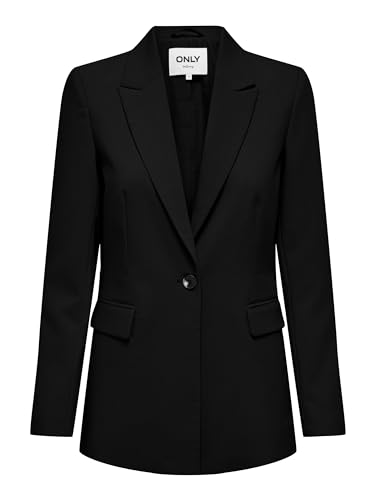 ONLY Damen Blazer ONLRAVEN Life L/S Fitted Blazer CC TLR (DE/NL/SE/PL, Numerisch, 42, Regular, Regular, Black) von ONLY