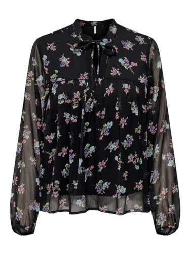 ONLY Damen Bluse 15314914 Black-floral Garden M von ONLY