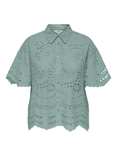 ONLY Damen Bluse 15351519 Blue Surf Xs von ONLY