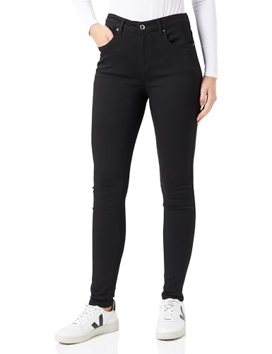 ONLY Damen CARMAYA Life HW SK Cut Coin DNM BLK4E Skinny-fit-Jeans, Black Denim, 44W x 32L von ONLY