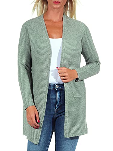 ONLY Damen Cardigan ONLKatia leichte Strick-Jacke 15231263 Hedge Green Melange S von ONLY