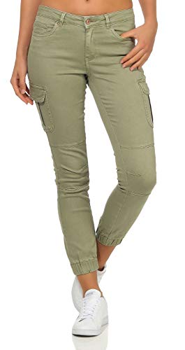 ONLY Damen ONLMISSOURI REG ANK Cargo PNT NOOS Hose 15170889,Oil Green,40W / 32L von ONLY