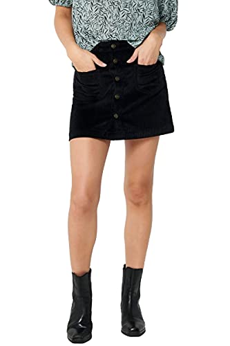 ONLY Mini Cord Rock Kurzer High Waist Skirt mit Knopfleiste und Fronttaschen ONLAMAZING, Farben:Schwarz-2,Größe Damen:XS von ONLY