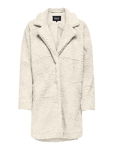 ONLY Damen ONLNEWAURELIA Sherpa Coat CC OTW Kurzmantel, Whisper White, M von ONLY