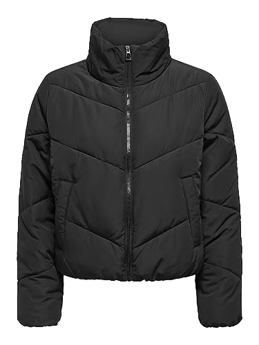 ONLY Damen ONLMAGGI Life SOLID Puffer CC OTW Pufferjacket, Black, XL von ONLY