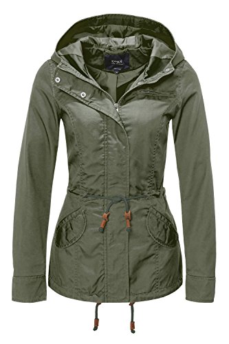 ONLY Damen Jacke Onllorca Spring Parka Jacket CC Otw, Grün (Grape Leaf), Gr. S von ONLY