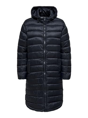 ONLY Damen Jacke Steppmantel ONLMelody Quilted Coat mit Kapuze 15258420 night sky XS von ONLY