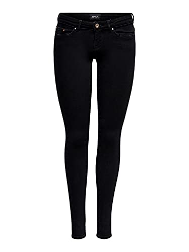 ONLY Damen Onlcoral Life Sl Sk Power Azg3659 Noos Pants, Black Denim, 27W / 32L EU von ONLY