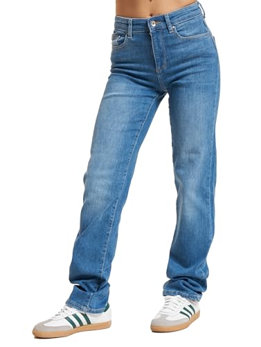 ONLY Damen Jeans ONLANN MID STRAIGHT DNM SOO618 NOOS (DE/NL/SE/PL, Bundweite & Schrittlänge, M, 32, medium blue denim) von ONLY
