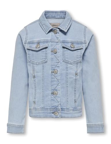 Kids Only Unisex Kinder Konsara Light Blue Dnm Jacket Noos Jacke, Light Blue Denim, 158 EU von ONLY