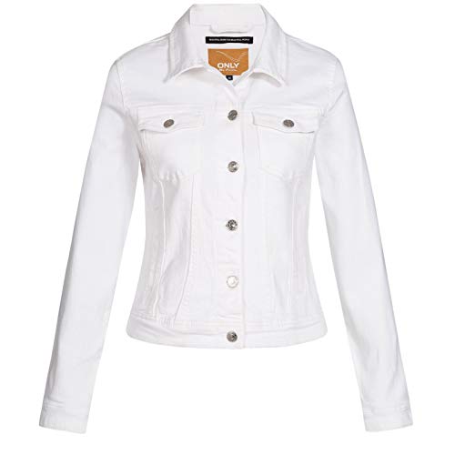 ONLY Damen ONLTIA Life DNM Jacket BB MB BEX02 15170682, Weiß ,36 ONLY Damen ONLTIA Life DNM Jacket BB MB BEX02 15170682, Weiß ,36 von ONLY