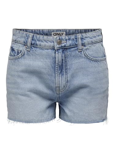 ONLY Damen Jeansshort ONLJACI MW RW SHORTS DNM STY662 (DE/NL/SE/PL, Alphanumerisch, XS, Regular, Regular, blau) von ONLY