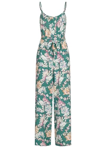 ONLY Damen Jumpsuit mit Bindegürtel und Floralem Print deep jungle grün multicolor von ONLY