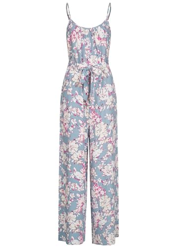 ONLY Damen Jumpsuit mit Bindegürtel und Floralem Print stone blau multicolor von ONLY