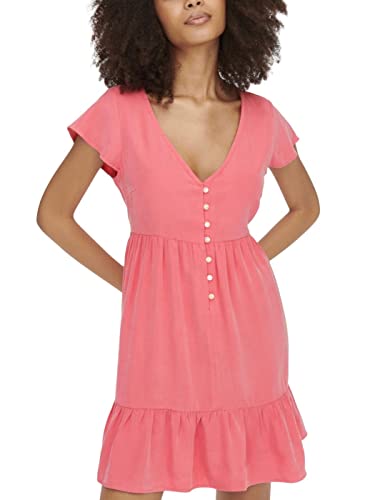 ONLY Damen Kleid (ONLMAGO Life S/S Short Dress) (L, Calypso Coral) von ONLY