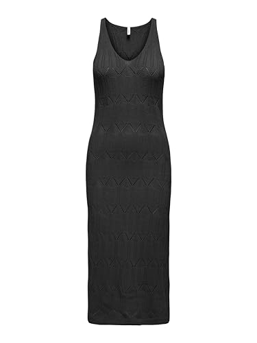 ONLY Damen Kleid ONLMEA LIFE SL MIDI DRESS KNT (DE/NL/SE/PL, Alphanumerisch, M, Regular, Regular, black) von ONLY
