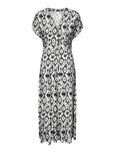 ONLY Damen Kleid ONLNOVA LIFE VIS MOLLIE LONG DRESS AOP (DE/NL/SE/PL, Alphanumerisch, M, Regular, Regular, Black 614 Indie vibe) von ONLY