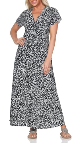 ONLY Damen Kleid ONLNOVA LIFE VIS MOLLIE LONG DRESS AOP (DE/NL/SE/PL, Alphanumerisch, S, Regular, Regular, Lily Pad 628 Dreaming floral) von ONLY
