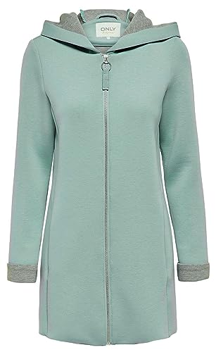 ONLY Damen Kurz-Mantel Lena Bonded Hood mit XL-Kapuze15216457 Frosty Green M von ONLY