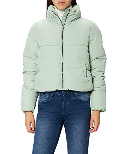 ONLY Damen Kurze Jacke ONLDOLLY Warm Gefütterte Puffer Übergangsjacke mit Reißverschluss ohne Kapuze, Farben:Mint, Größe:M von ONLY