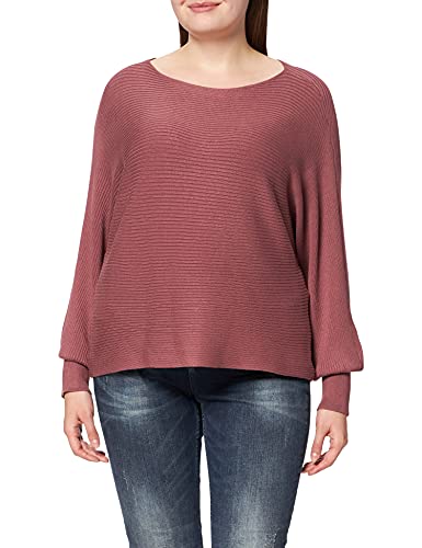 ONLY Damen Kurzer Strickpullover | Knitted Basic Stretch Sweater | Langarm Shirt U-Boot ONLADALINE, Farben:Rot, Größe:M von ONLY