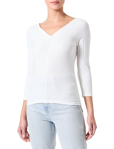 ONLY Damen Langarmshirt Onlinga L/S V-Neck Top Cc JRS, Cloud Dancer,XL von ONLY