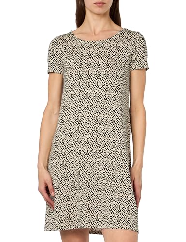 ONLY Damen Lockeres Shirtkleid Mini Basic Kurzarm Sommer Dress Rücken Ausschnitt Schnürung ONLBERA, Farben:Grau, Größe:M von ONLY