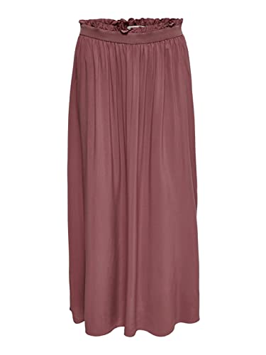 ONLY Damen Maxi-Rock OnlVenedig Paperbag Skirt Lang Sommer Einfarbig, Farbe:Altrosa2, Größe:M von ONLY