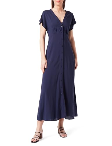 ONLY Damen Maxi Viskose Kleid mit Knopfleiste Onlnova Life Mollie Long 15317841 Night Sky M von ONLY