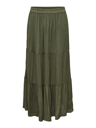 ONLY Damen Maxi Viskose Rock ONLMikka Life Long Langer Sommerrock 15324808 Grape Leaf XS von ONLY