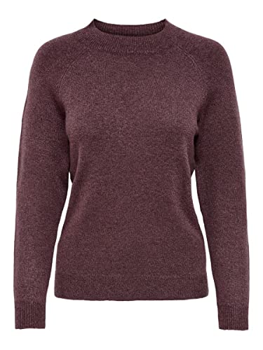 ONLY Damen Onllesly Kings L/S KNT Noos Pullover 15170427,Rose Brown/Detail:w. Melange,XS von ONLY