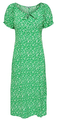 ONLY Damen Midi Kleid Onlnova Life Kai Long wadenlang mit Blumenmuster 15283529 Fern Green 354 Mono Floral XS von ONLY