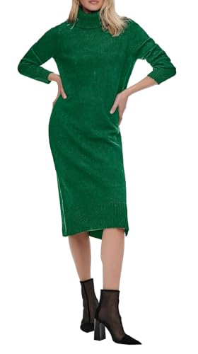 ONLY Damen Midi Rollkragen-Strickkleid ONLBrandie 15214595 Abundant Green M von ONLY