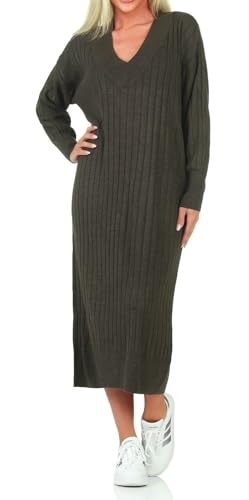 Onlnew Tessa L/S MIDI V Dress KNT NOOS von ONLY