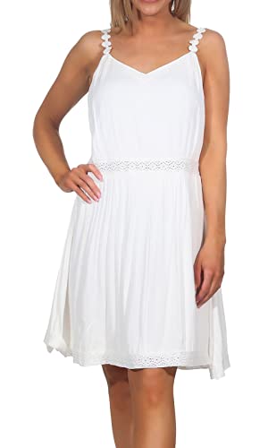 ONLY Damen Mini Kleid ONLKarmen Anne Life Trägerkleid 15177478 Cloud Dancer 40 von ONLY