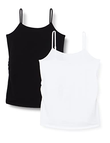 ONLY Damen OLMLOVELY Singlet 2PACK JRS Top, Black, XS von ONLY