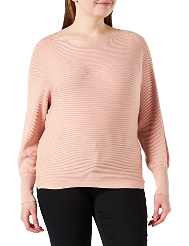 ONLY Damen Kurzer Strickpullover | Knitted Basic Stretch Sweater | Langarm Shirt U-Boot ONLADALINE, Farben:Rosa, Größe:L von ONLY