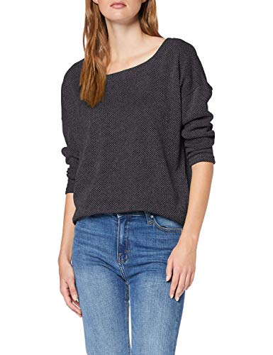 ONLY Damen ONLALBA 3/4 TOP JRS NOOS T-Shirt, Grau (Dark Grey Melange Dark Grey Melange), M von ONLY