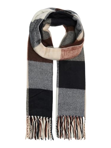 ONLY Damen ONLANNAL Check Weaved Scarf CC Schal, schwarzes, Einheitsgröße von ONLY