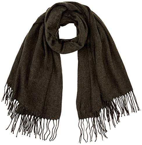 ONLY Damen ONLANNALI Weaved Scarf CC Schal, Dark Grey Melange, ONE Size von ONLY