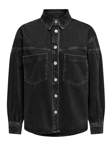ONLY Damen ONLANNI LS Shirt LB DNM Jacket CRO Jacke, Black, L ONLY Damen ONLANNI LS Shirt LB DNM Jacket CRO Jacke, Black, L von ONLY