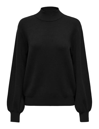 ONLY Damen ONLANNY LS JQ O-Neck KNT Pullover, Black, XS ONLY Damen ONLANNY LS JQ O-Neck KNT Pullover, Black, XS von ONLY