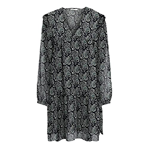 ONLY Damen ONLASTA L/S V-NECK DRESS WVN Kleid, Night Sky/AOP:Electric Paisley, S von ONLY