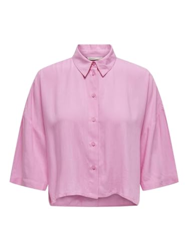 ONLY Damen ONLASTRID Life 2/4 Cropped Shirt WVN Blusenshirt, Begonia Pink, Medium von ONLY